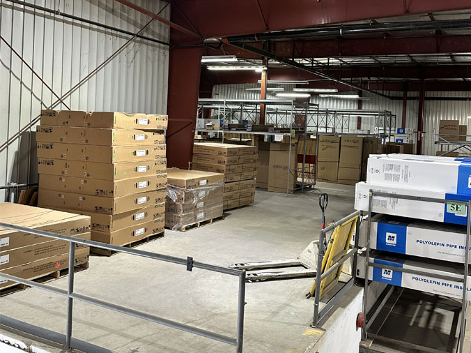 INterior of the McDonald Supply Dubuque plumbing warehouse